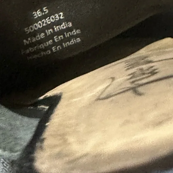 Free People Sienna Leather Ruffle Pointed Toe Flat Mules Black Womens Size 6.5 - Picture 6 of 7